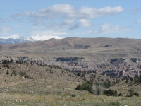 Snow above the Badlands